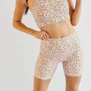 Lime Ricki Micro Floral Swim Shorts